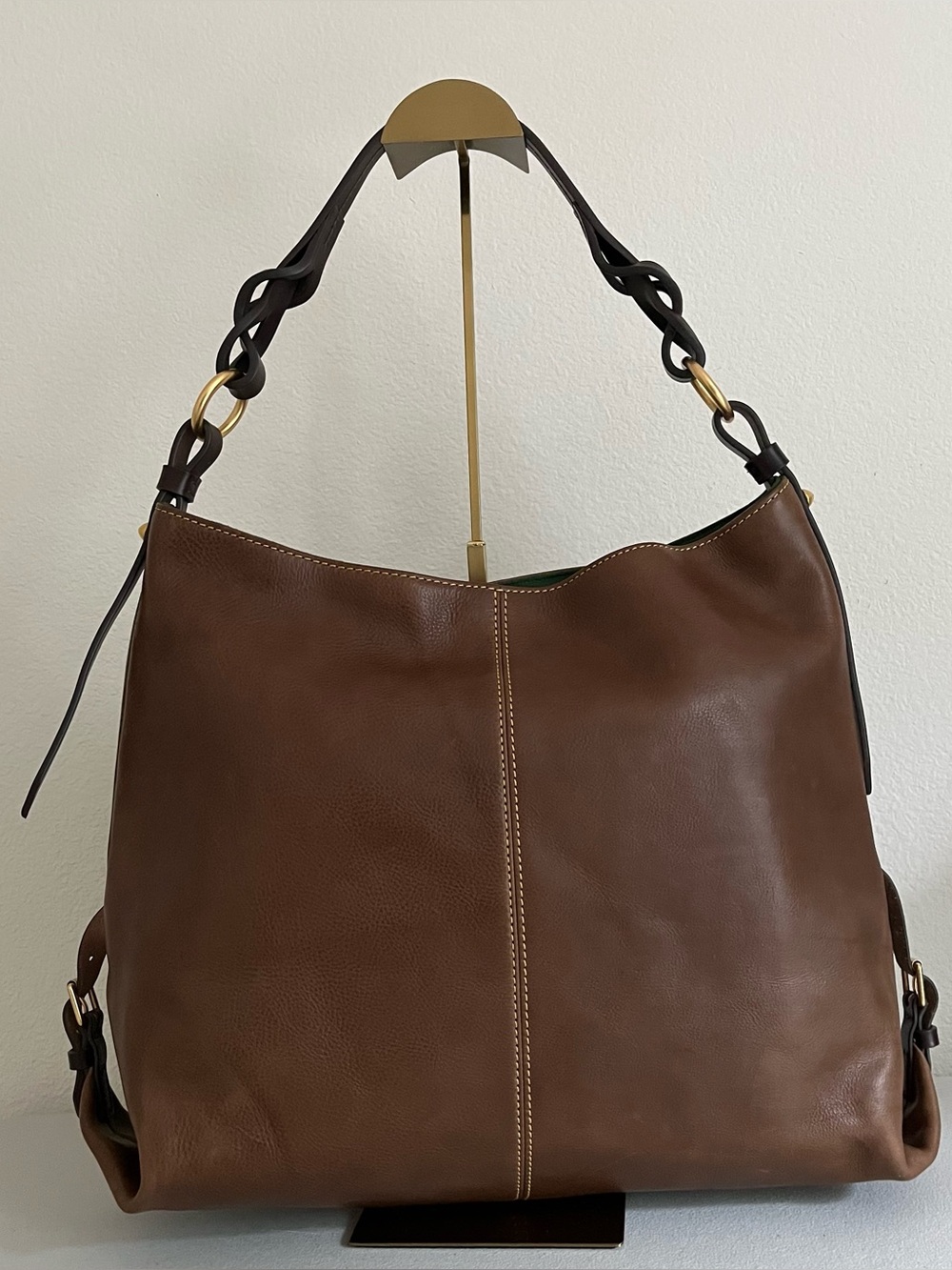 Dooney & Bourke Florentine Medium Twist Sac Shoulder Bag in elephant - Picture 2 of 12